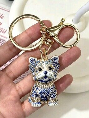 Yorkie Dog Yorkshire Terrier Bag Charm/ Keychain NEW